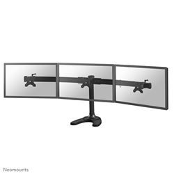 Neomounts Tilt/Turn/Rotate Triple Desk Stand for three 10-27" Monitor Screens, Height Adjustable - Black									