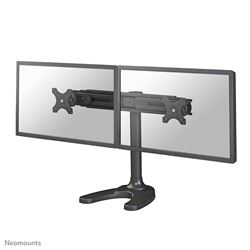 Neomounts Tilt/Turn/Rotate Dual Desk Stand for two 19-30" Monitor Screens, Height Adjustable - Black									