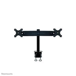 Neomounts Tilt/Turn/Rotate Dual desk monitor arm (clamp) for two 19-30" Monitor Screens, Height Adjustable - Black										