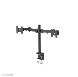 Neomounts Full Motion Dual desk monitor arm (clamp) for two 10-27" Monitor Screens, Height Adjustable - Black									