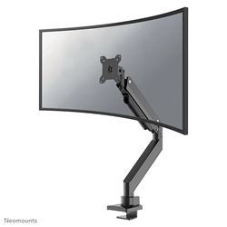 Neomounts NM-D775BLACKPLUS Full Motion desk monitor arm (clamp & grommet) for 10-49" Curved Monitor Screens, Height Adjustable (gas spring) - Black