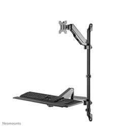 Neomounts WL90-325BL1 height adjustable wall mounted workstation for 17-32" screens, keyboard and mouse - Black